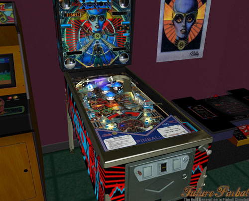 Image of Bally's 1980 Xenon Pinball Machine - emulated in Future Pinball.