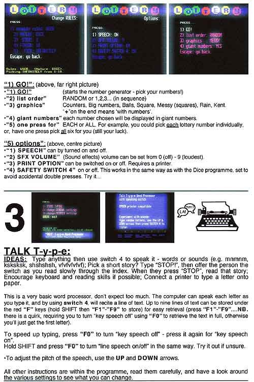 BBC Micro - switch accessible speech - (page 4 of 5).