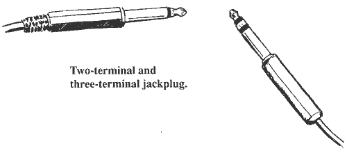 2 and 3 terminal jack plugs.