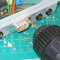 Image of four 3.5mm switch sockets laid out with the wires to attach.
