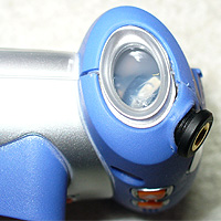 7. Secure socket. Image of the fitted switch socket in the camera housing, secured with hardened hot glue.