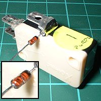 7. Wire up microswitch.