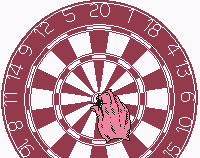 180 Darts close up.