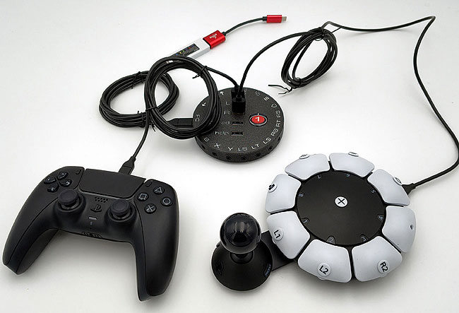 CATCH22 with Dualsense and Sony Access Controller attached.