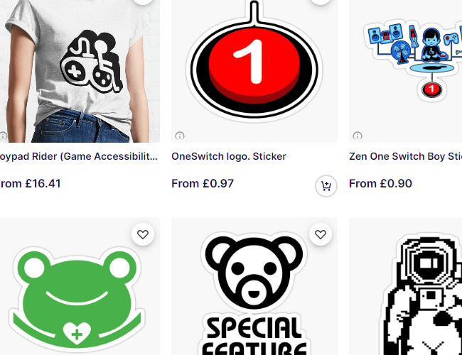 RedBubble Accessible Gaming Store glimpse