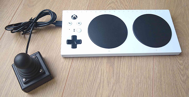 Xbox Adaptive Controller with Zik Zak heavy duty joystick.