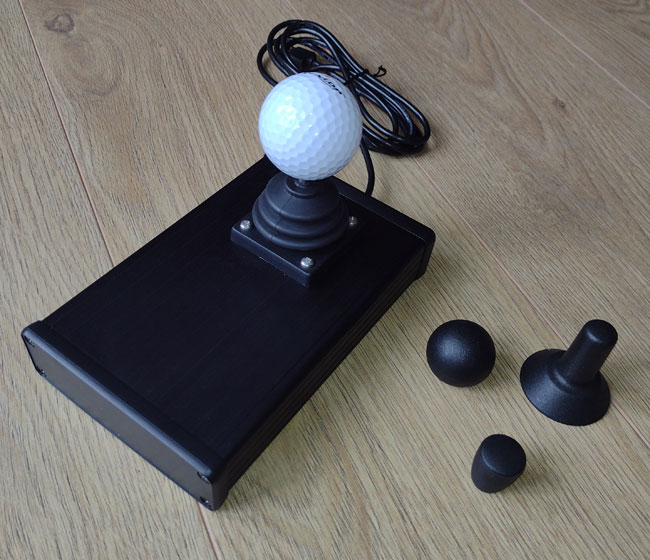 Zik-Zak black metal with golf ball top accessible joystick.