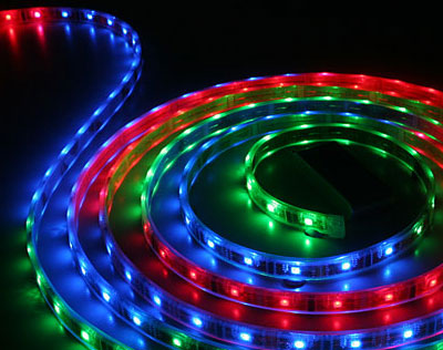 1D Pong curled led strip.