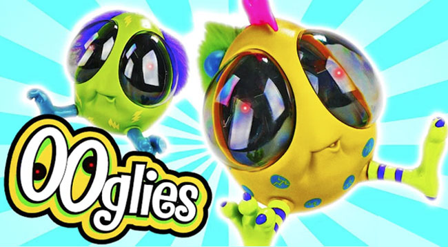 OOglies crazy toys in various designs. Huge eyes, colourful bodies and big feet.