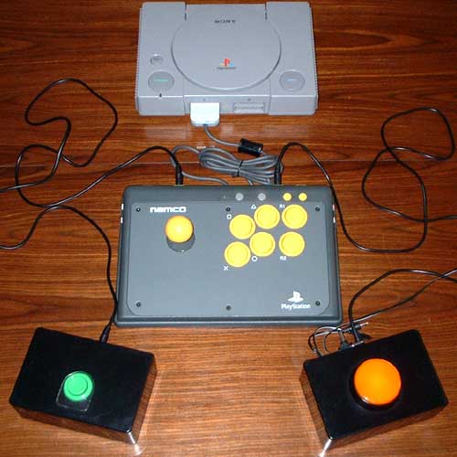 Playstation with switch adapted Namco Arcade Stick