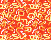 Random alphabetti-spaghetti.