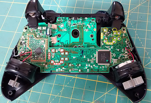 Wiring guide for the switch sockets to button PCB contacts on impact Joypad.