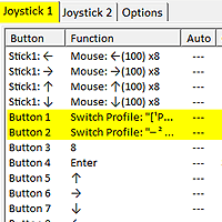 JoyToKey test buttons