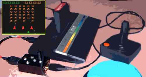 Retro Computer Interface. Atari and Blue switch not included.