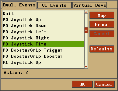 Stella "Input Settings" screen.