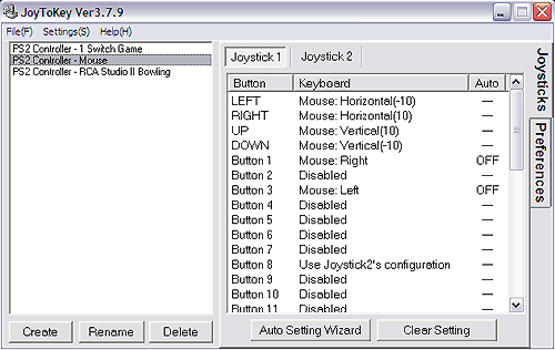 Joy to Key - Mouse and Keyboard emulator for joysticks.