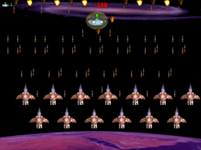 Game Over! (UA-Games 2007) - Images of a  completely unfair onslaught of missiles in a Space Invaders styled game.
