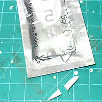 5. SUGRU: Two small sausages of SUGRU.