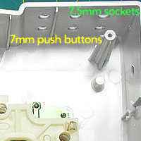 3. Drill 8 holes (buttons 1,2,3 and 4).