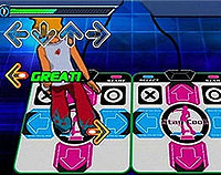 Dancing Stage / Dance Dance Revolution demo screen.